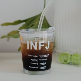 Accompanying Glass Cup With Cover Straw (Option: Isfj)