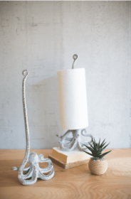 Cast Iron Paper Towel Holder (Color: Grey)
